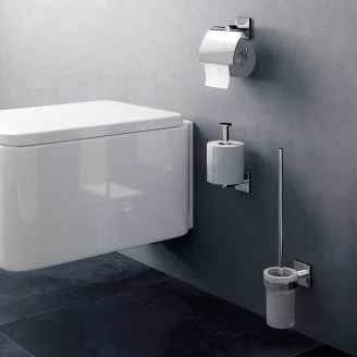 Toalettborste Duobay Square Krom-Vit-2